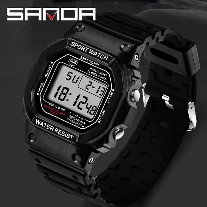 SANDA G Style LED montre numérique unisexe antichoc étanche montres de sport garçon fille chronomètr
