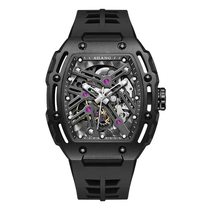 Montre Daniel Gorman Squelette Tonneau Automatique Edition Limitée pour Homme Occasions Spéciales Elégance et Précision