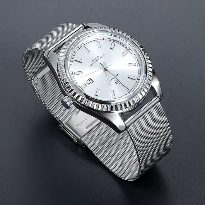 Bracelet Milanese à dégagement rapide 18mm 20mm 22mm pour montre noir or argent acier inoxydable double sécurité pour homme femme occasions spéciales