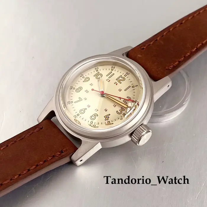 Tandorio 36mm montre rétro classique pour japon NH35 PT5000 mis5 8215 mouvement verre saphir 10ATM montres mécaniques automatiques Lume