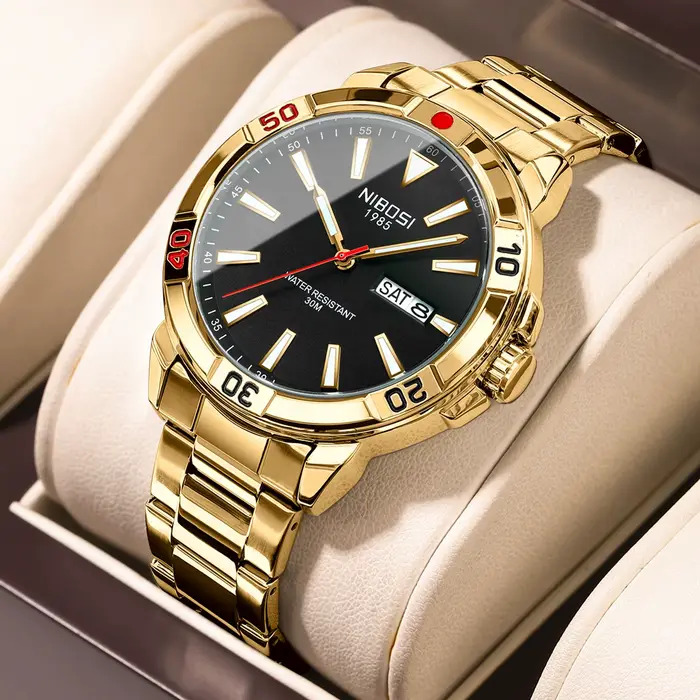 NIBOSI – montre à Quartz analogique pour hommes