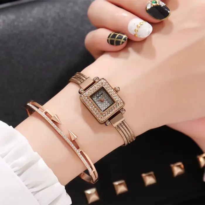 Montre à quartz julius mini dame pour femme, horloge élégante, bracelet habillé, cadeau d'anniversaire pour fille, mode japonaise