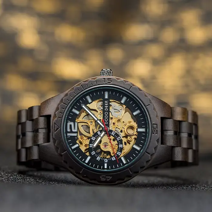 DODO DEER montre en bois hommes montres mécaniques automatiques Couple étanche lumineux main auto-vent luxe femmes mâle cadeau