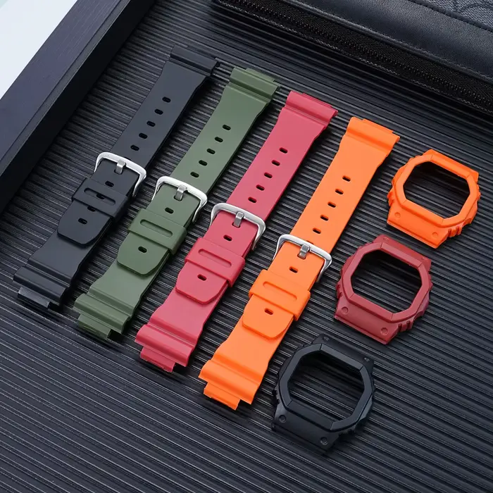 Kit de remplacement de bracelet de montre et de boîtier de protection en résine pour Casio G-Shock DW5600 DW5000 GW5600 GLX5600 GW-M5610