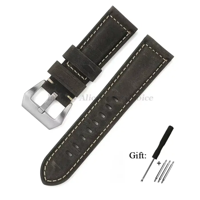 Bracelet de montre en cuir véritable pour Panerai, cuir de vache de haute qualité, Crazy Horse, Brac