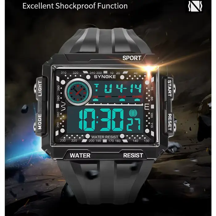 Montre numérique d'alpinisme pour hommes