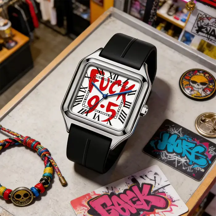 1 montre carrée de luxe pour femme
