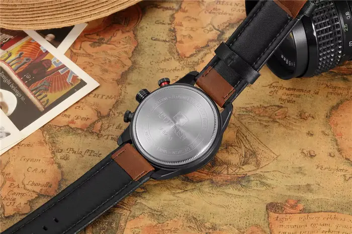 Montre à Quartz Élégante Curren Résistante à L'Eau pour Hommes Occasions Spéciales Cuir Acier Inoxydable