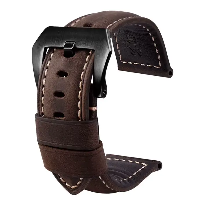 Bracelet de montre en cuir véritable pour Panerai Luminor Radiomir 20mm 22mm 24mm