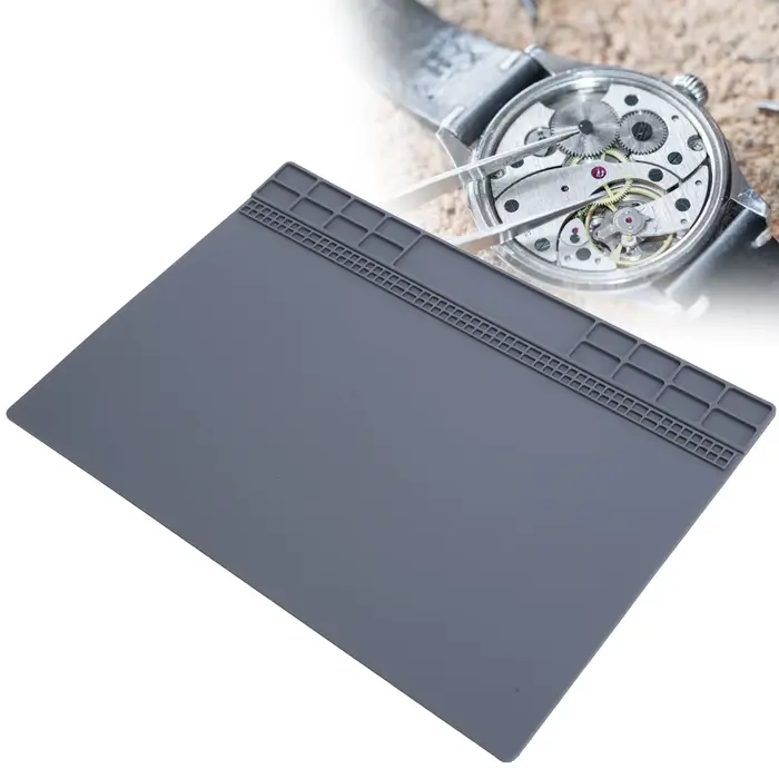 Tapis en caoutchouc antidérapant pour table de réparation de montres
