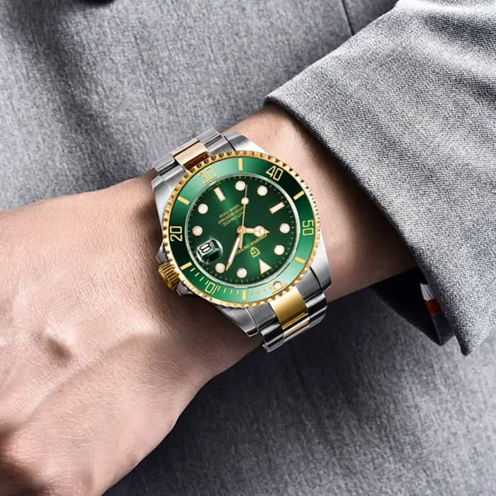 Montres PAGANI DESIGN, montre mécanique de luxe en or et argent pour hommes