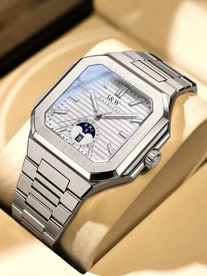 Montre Homme CARNIVAL I&W, Montre Mécanique de Luxe Automatique pour Homme, Étanche 50M, 2026 Reloj 