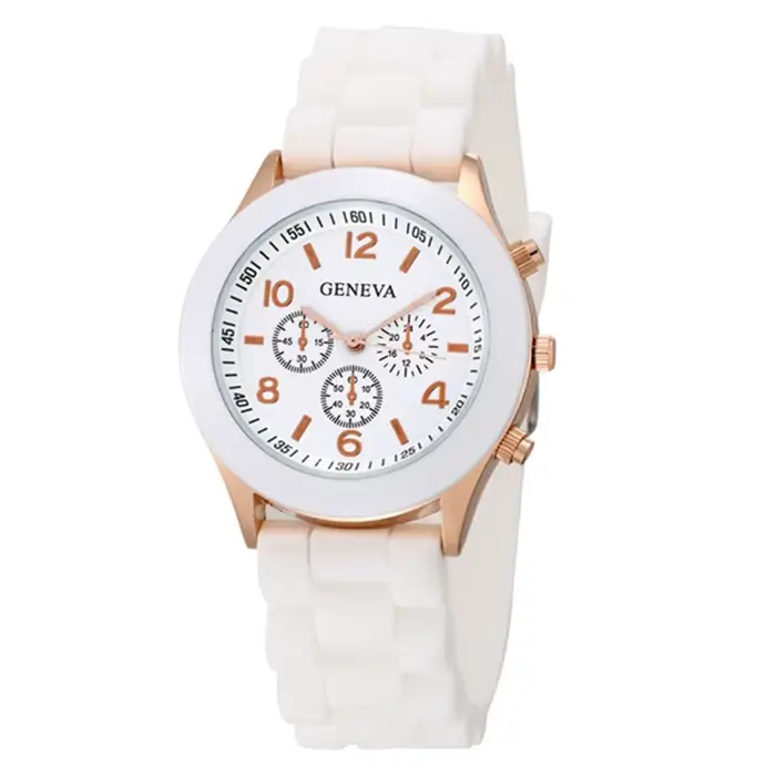 Genève marque femmes montres nouvelle mode dames Quartz montre-bracelet bracelet en caoutchouc Simple