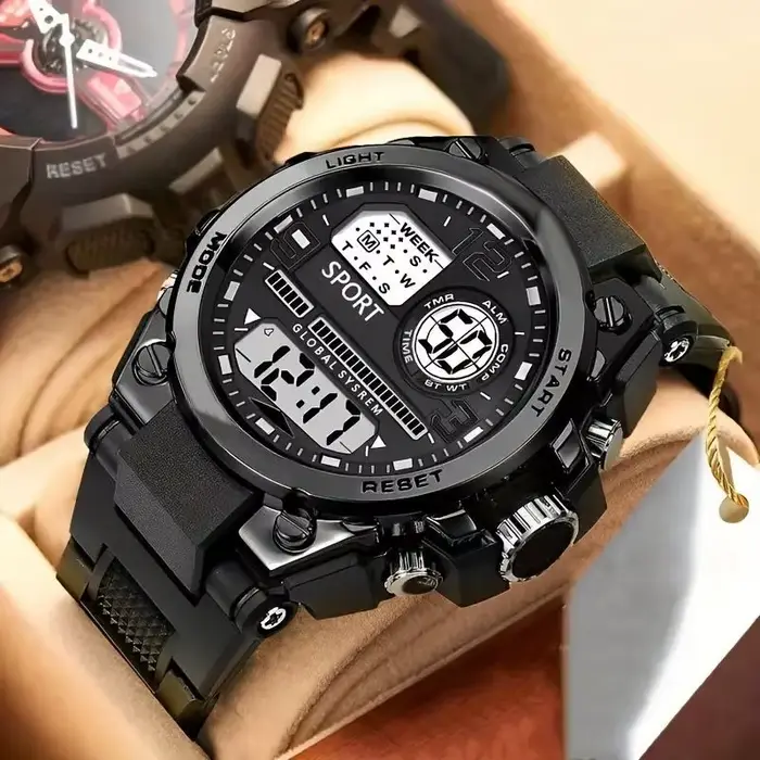 Montre électronique multifonctionnelle tendance pour hommes