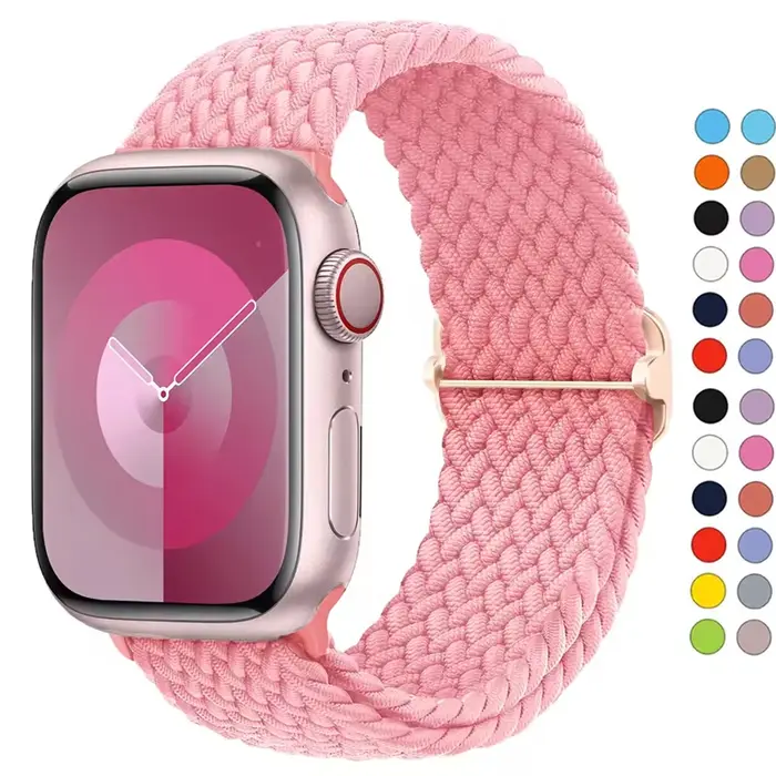 Boucle solo tressée pour bracelet de montre Apple 45mm 44mm 40mm 41mm 49mm