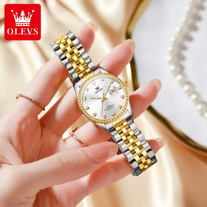 Montre à quartz en acier inoxydable pour femme