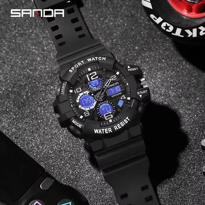 SANDA – montre militaire G-Style pour hommes