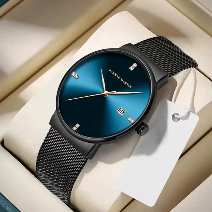 Montre Japonaise Originale à Quartz en Acier Inoxydable