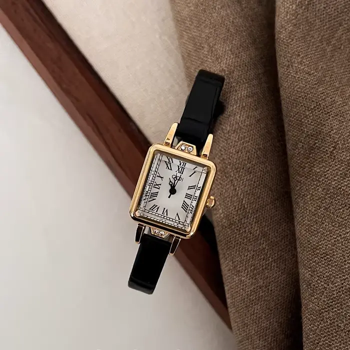 Montre à Quartz pour femmes, pour les déplacements quotidiens, Design de mode Simple, rétro, haut se