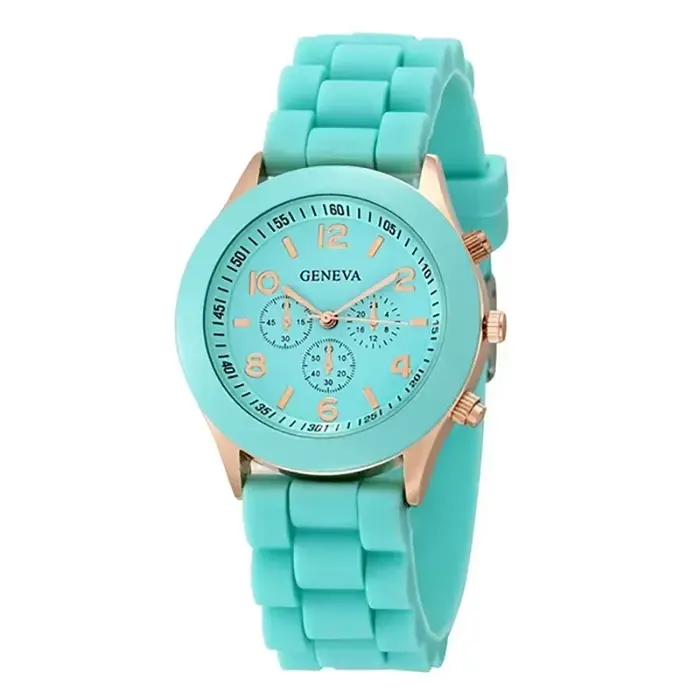 Montres pour femmes, nouvelle mode, marque de luxe, bracelet en Silicone, montre-bracelet à Quartz p