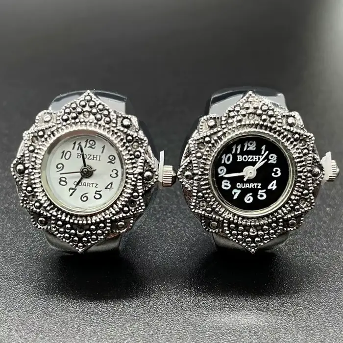 Montre bague unique vintage et rétro pour homme et femme, design classique, bijou de couple, horlogerie, cadeau pour diverses occasions