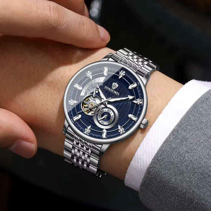 Montres mécaniques automatiques tourbillon BINBOND pour hommes