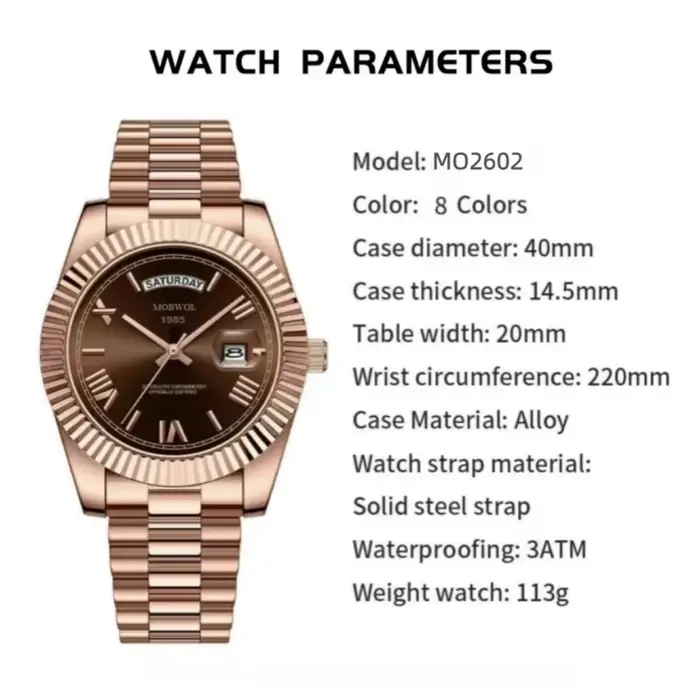 Montre suisse MOBWOL pour homme