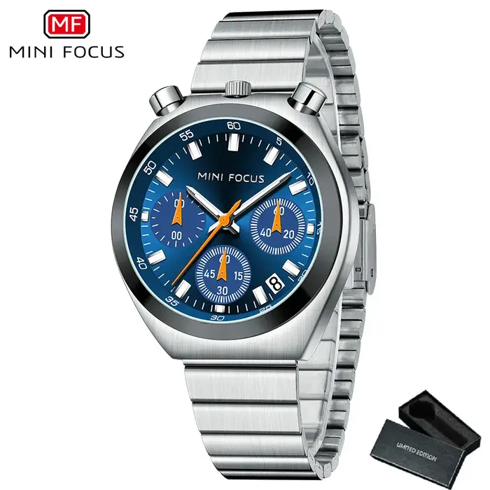 MINI FOCUS mode dames montres haut de gamme de luxe multifonction cadran bracelet en acier inoxydable élégant Quartz femmes montre lumineuse