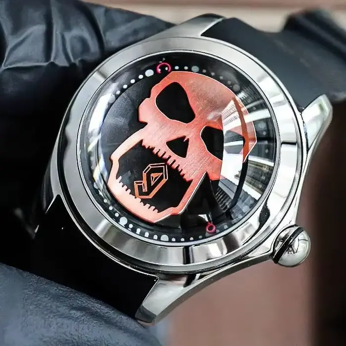 Montre mécanique automatique pour homme Skull Bubble