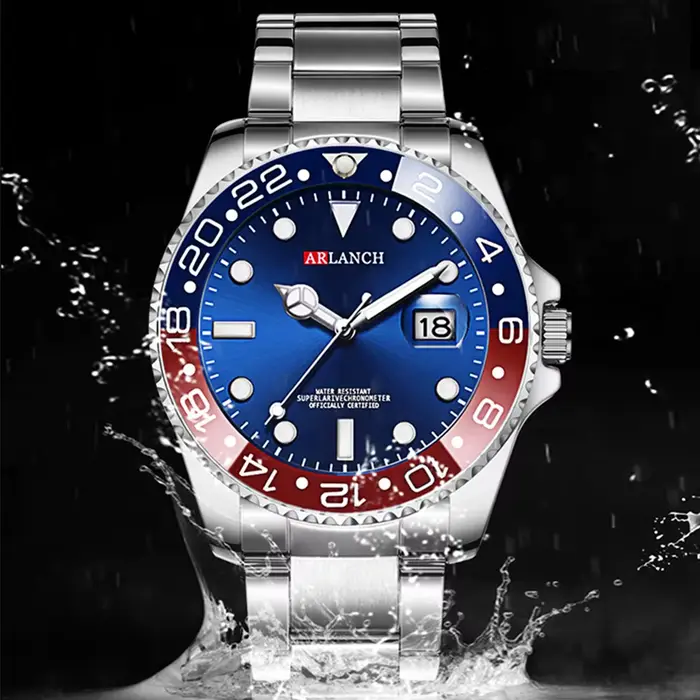 Montre ARLANCH Green Ghost Diver Acier Inoxydable Style Décontracté Élégant Occasions Spéciales Robuste Résistante À L'Eau Pour Hommes