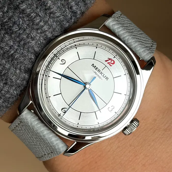 MERKUR-Montre à cadran secteur croisé pour homme, série Business Business, stade rétro, montre à com