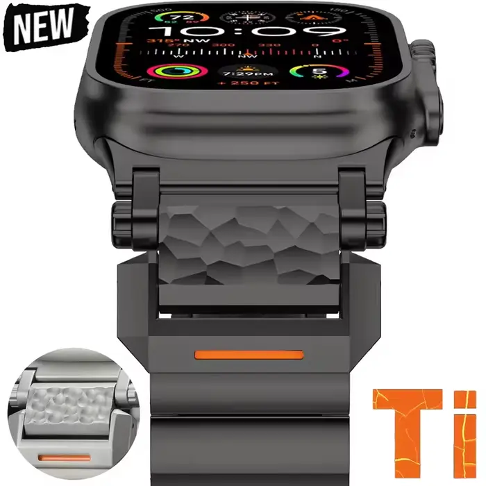Bracelet en titane pour Apple Watch Ultra 3 49mm 44mm 45mm 46mm