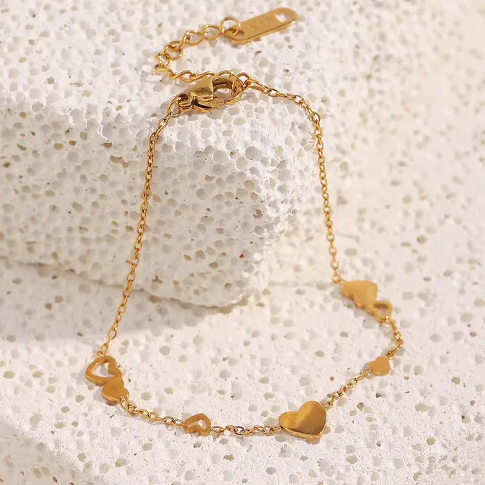E.B.belle – Bracelet cœur lisse de Style minimaliste