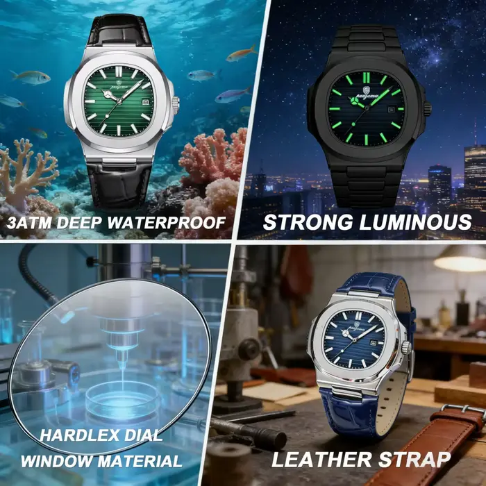 Montre carrée pour homme de la marque PAAZOMU