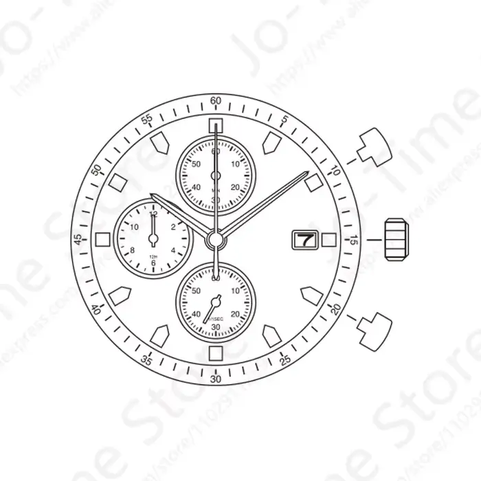 Mouvement Quartz DUTRIEUX pour Montres Chronographiques Fonction Tachymètre Réparation Montres Occasions Spéciales
