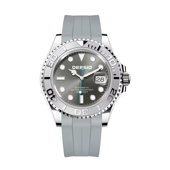 Deesio montre mécanique automatique hommes de luxe en acier inoxydable calendrier montre-bracelet ét