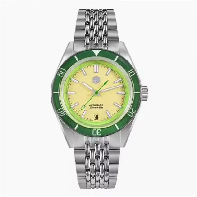 San Martin – montre automatique pour hommes, montre-bracelet mécanique de 39.5mm, étanche 20ATM, sap