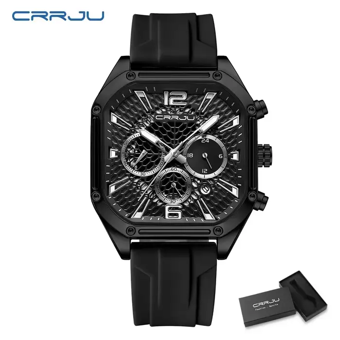 CRRJU montres chronographe de luxe montres pour hommes montre de Sport montre militaire pour hommes 