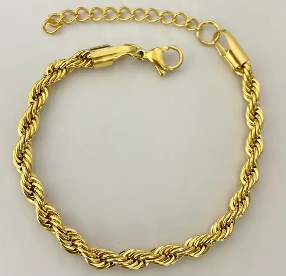 Bracelet de luxe à maillons en corde torsadée