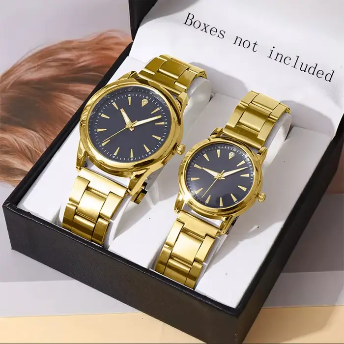 2 pièces montres de Couple hommes montre d'affaires mode analogique femmes