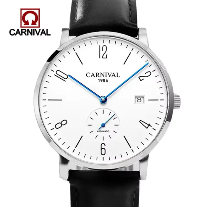CARNIVAL marque mode affaires montres pour hommes de luxe automatique