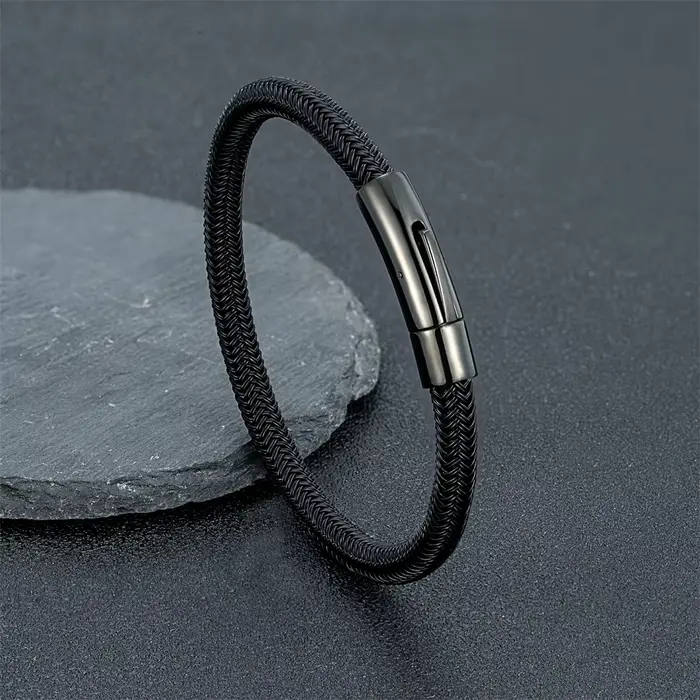 Bracelet en câble métallique Simple et étanche de 6mm pour hommes et femmes