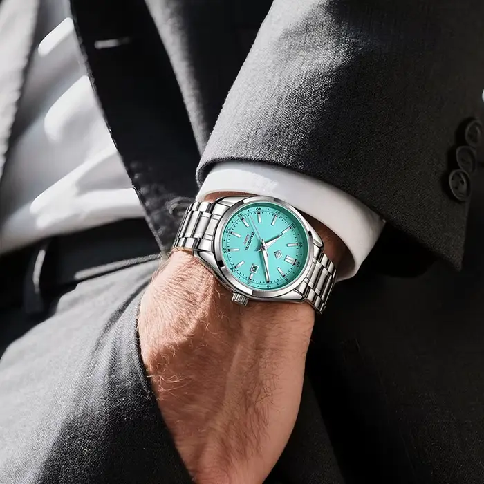 BANGWEI nouveau luxe hommes montre haut de gamme classique affaires en acier inoxydable double calendrier Quartz