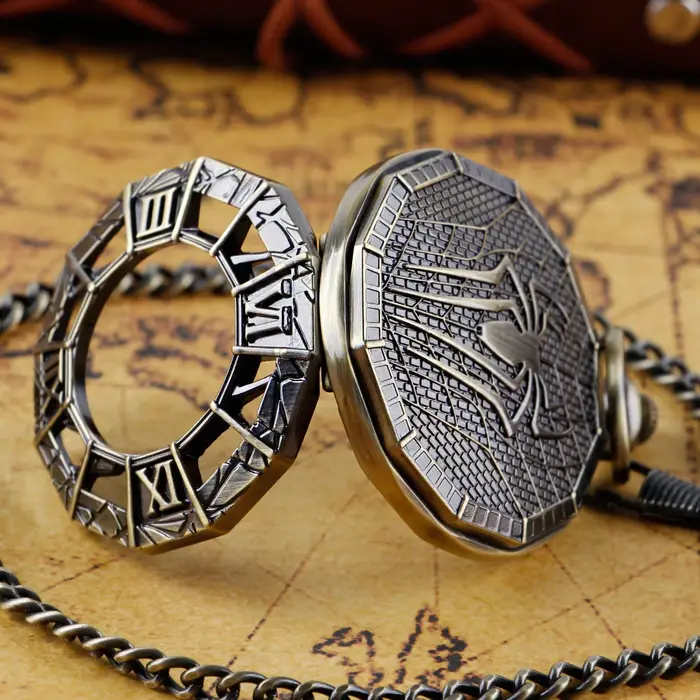 Montre de Poche Rétro Antique en Acier Inoxydable à Remontage Manuel pour Occasions Spéciales et Collectionneurs