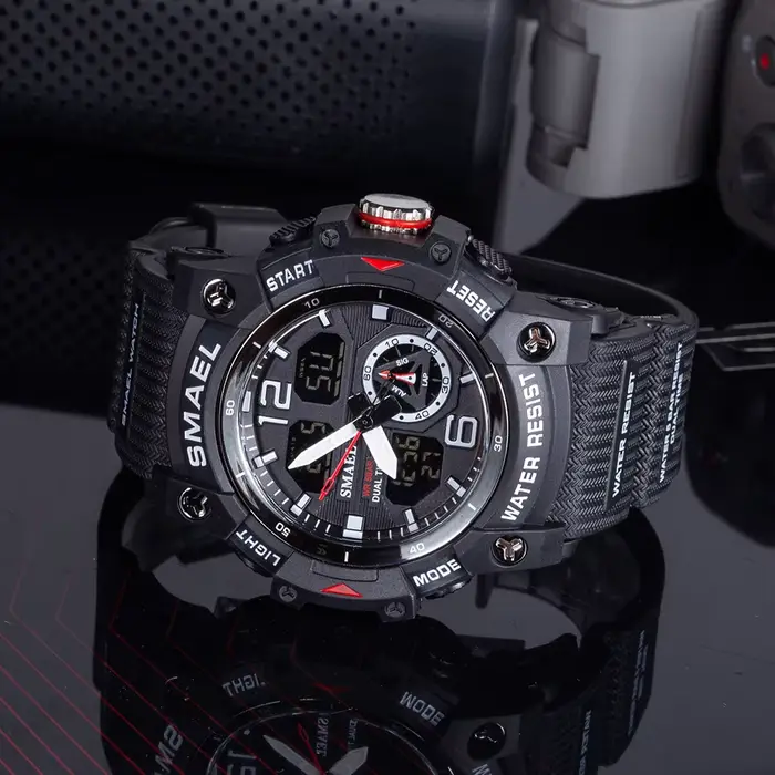 Montre SMAEL Bracelet Sport Chronomètre Affichage Heure Touriste Étanche Occasions Spéciales