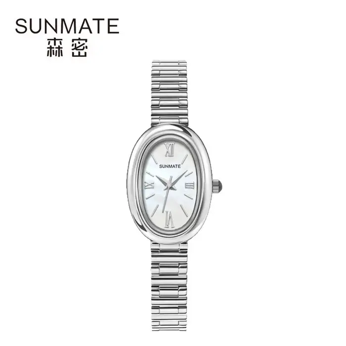 SUNMATE Petite montre dorée de luxe pour femme