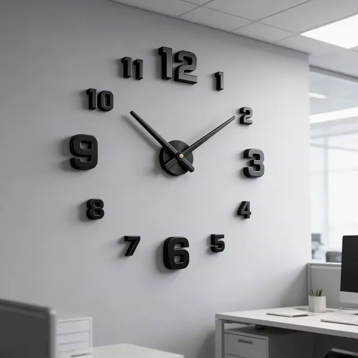 Nouvelle Horloge Murale Moderne Grande 3D DIY Horloges à Quartz Montres Tendance Autocollants Miroir Acrylique
