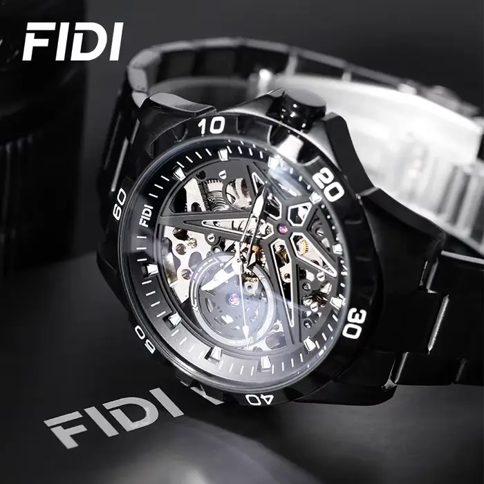 Montre mécanique automatique FIDI Skeleton pour homme