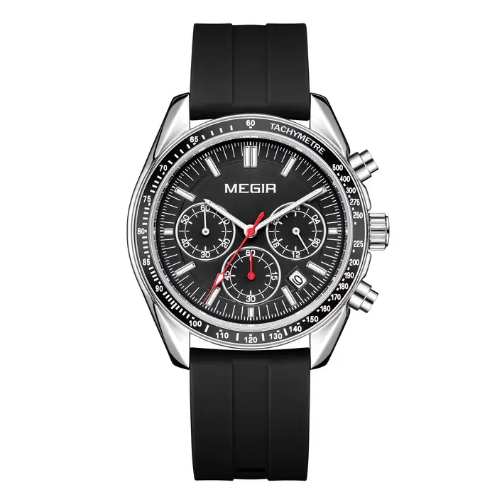 MEGIR-Montre militaire à quartz multifonction pour homme, montres de sport, date automatique, chrono
