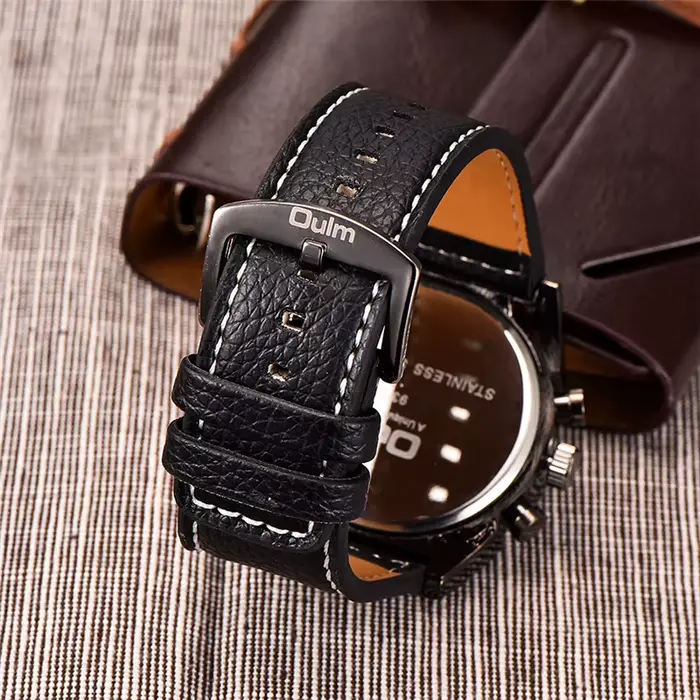 Oulm – montre de luxe en cuir pour hommes